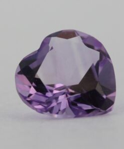 Loose Heart Shape Genuine Natural Amethyst Gemstone Semi Precious February Birthstone Side