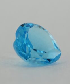 Loose Heart Shape Genuine Natural Blue Topaz Gemstone Semi Precious November Birthstone Side