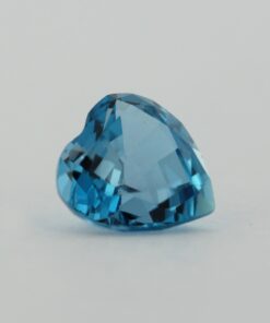 Loose Heart Shape Genuine Natural Blue Zircon Gemstone Semi Precious December Birthstone Side