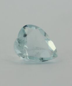 Loose Heart Shape Genuine Natural Aquamarine Gemstone Semi Precious March Birthstone Side