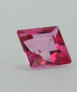 Loose Princess Cut Genuine Natural Pink Topaz Gemstone Semi Precious October Birthstone Side