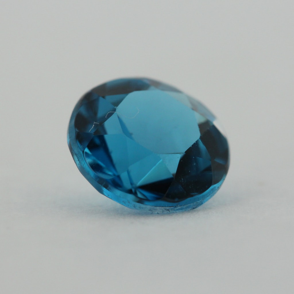 Loose Round Cut Genuine Natural Blue Zircon Gemstone Semi Precious ...