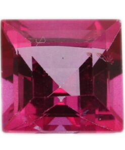 Loose Princess Cut Genuine Natural Pink Topaz Gemstone Semi Precious October Birthstone