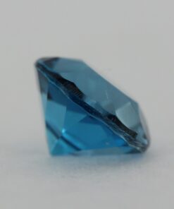 Loose Round Cut Genuine Natural Blue Zircon Gemstone Semi Precious December Birthstone Back