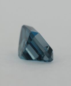 Loose Emerald Cut Genuine Natural Blue Zircon Gemstone Semi Precious December Birthstone Back