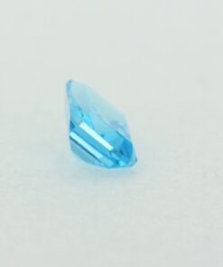 Loose Emerald Cut Genuine Natural Blue Topaz Gemstone Semi Precious November Birthstone Back