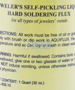 One Quart Aquiflux Soldering Flux Directions