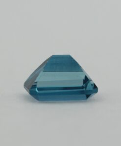 Loose Emerald Cut Genuine Natural Blue Zircon Gemstone Semi Precious December Birthstone Down