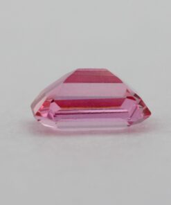 Loose Emerald Cut Genuine Natural Pink Topaz Gemstone Semi Precious October Birthstone Down