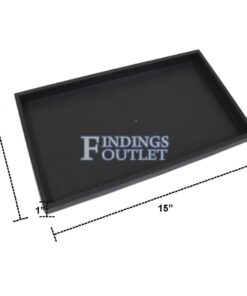 Black Plastic Tray Full Size Stackable Tray For Jewelry Rings Chains Bracelets Dimension