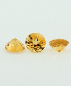 Loose Round Cut Genuine Natural Citrine Gemstone Semi Precious November Birthstone Group