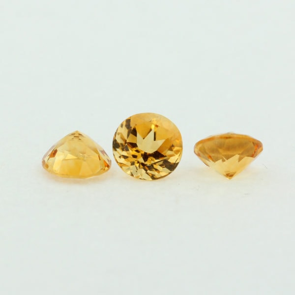 Loose Round Cut Genuine Natural Citrine Gemstone Semi Precious November Birthstone Group