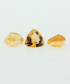 Loose Trillion Cut Genuine Natural Citrine Gemstone Semi Precious November Birthstone Group