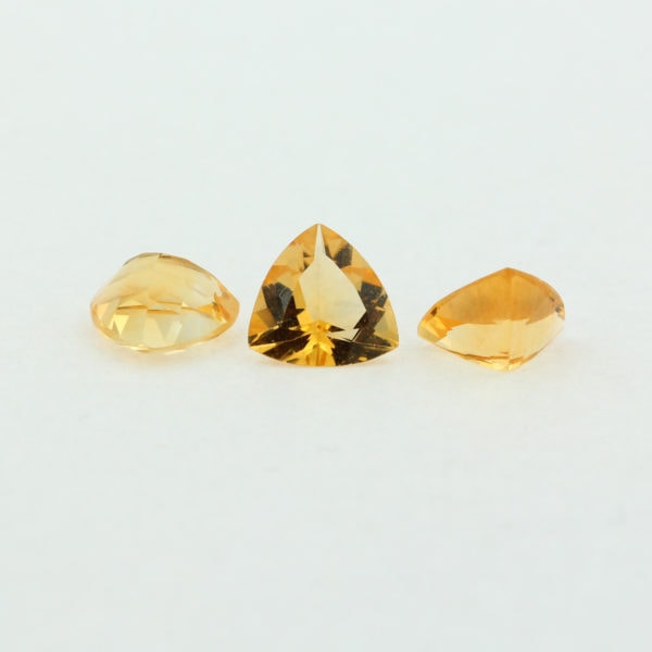 Loose Trillion Cut Genuine Natural Citrine Gemstone Semi Precious November Birthstone Group