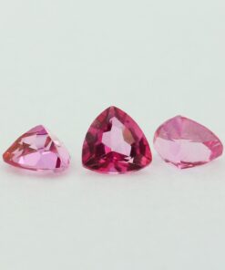 Loose Trillion Cut Genuine Natural Pink Topaz Gemstone Semi Precious October Birthstone Group