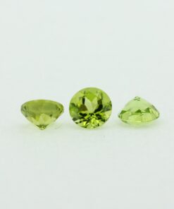 Loose Round Cut Genuine Natural Peridot Gemstone Semi Precious August Birthstone Group