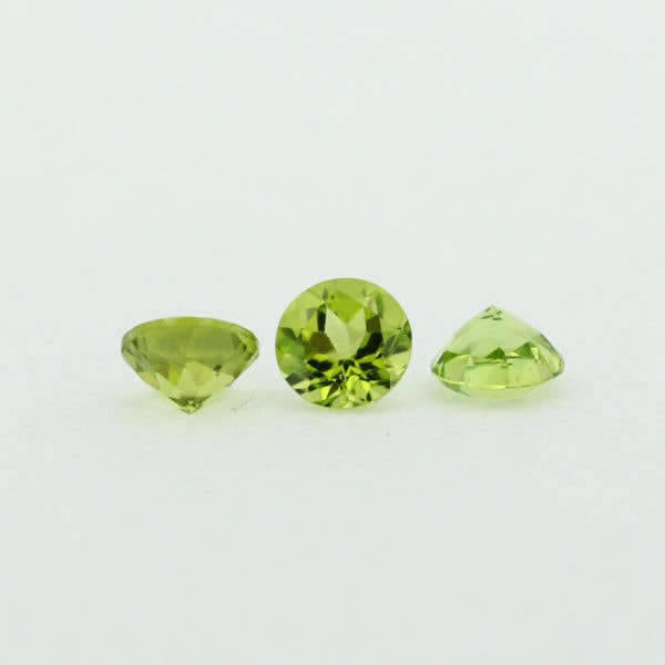 Loose Round Cut Genuine Natural Peridot Gemstone Semi Precious August Birthstone Group