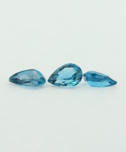 Loose Pear Cut Genuine Natural Blue Zircon Gemstone Semi Precious December Birthstone Group