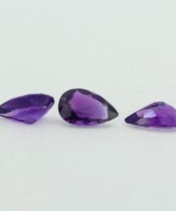 Loose Pear Cut Genuine Natural Amethyst Gemstone Semi Precious February Birthstone Group