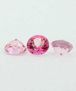 Loose Round Cut Genuine Natural Pink Topaz Gemstone Semi Precious October Birthstone Group