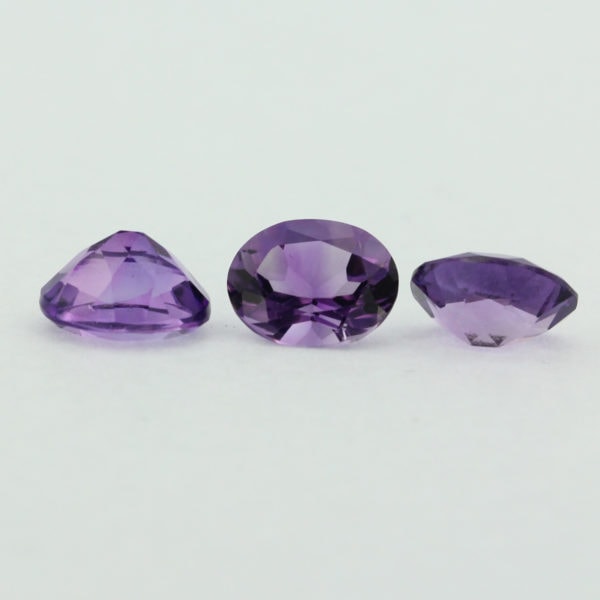 Loose Oval Cut Genuine Natural Amethyst Gemstone Semi Precious February Birthstone Group