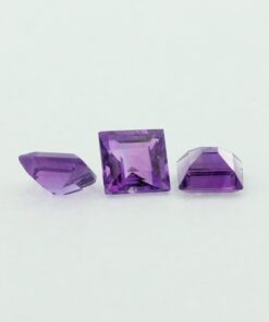 Loose Princess Cut Genuine Natural Amethyst Gemstone Semi Precious February Birthstone Group