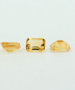 Loose Emerald Cut Genuine Natural Citrine Gemstone Semi Precious November Birthstone Group