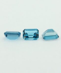 Loose Emerald Cut Genuine Natural Blue Zircon Gemstone Semi Precious December Birthstone Group