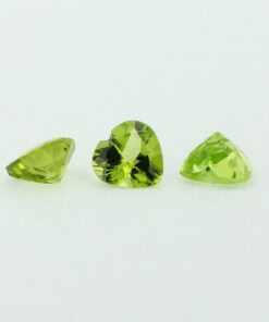 Loose Heart Shape Genuine Natural Peridot Gemstone Semi Precious August Birthstone Group