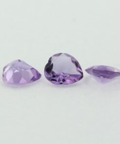 Loose Heart Shape Genuine Natural Amethyst Gemstone Semi Precious February Birthstone Group