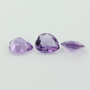 Loose Heart Shape Genuine Natural Amethyst Gemstone Semi Precious