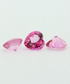 Loose Heart Shape Genuine Natural Pink Topaz Gemstone Semi Precious October Birthstone Group