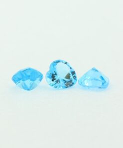 Loose Heart Shape Genuine Natural Blue Topaz Gemstone Semi Precious November Birthstone Group