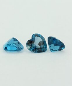 Loose Heart Shape Genuine Natural Blue Zircon Gemstone Semi Precious December Birthstone Group