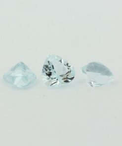 Loose Heart Shape Genuine Natural Aquamarine Gemstone Semi Precious March Birthstone Group