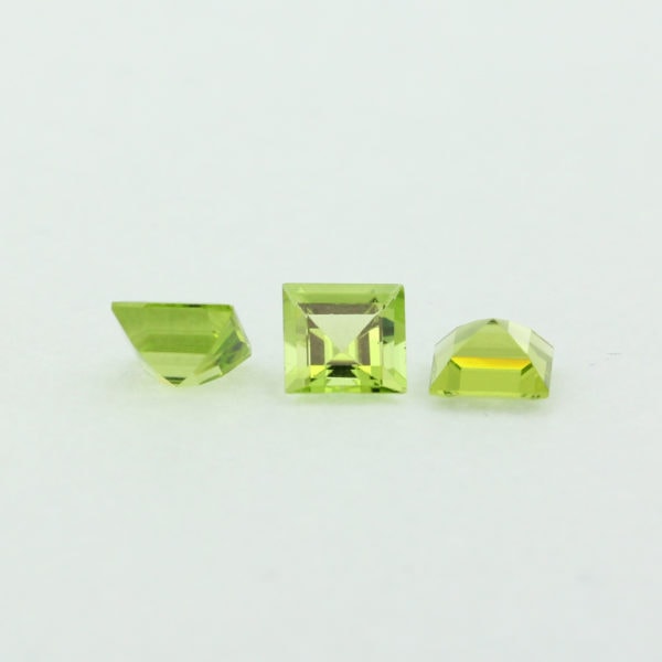 Loose Princess Cut Genuine Natural Peridot Gemstone Semi Precious August Birthstone Group