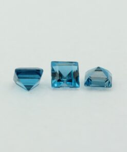 Loose Princess Cut Genuine Natural Blue Zircon Gemstone Semi Precious December Birthstone Group