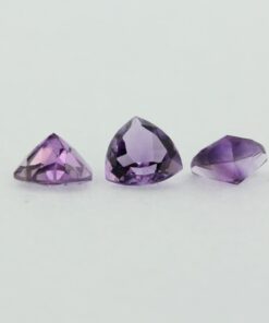 Loose Trillion Cut Genuine Natural Amethyst Gemstone Semi Precious February Birthstone Group