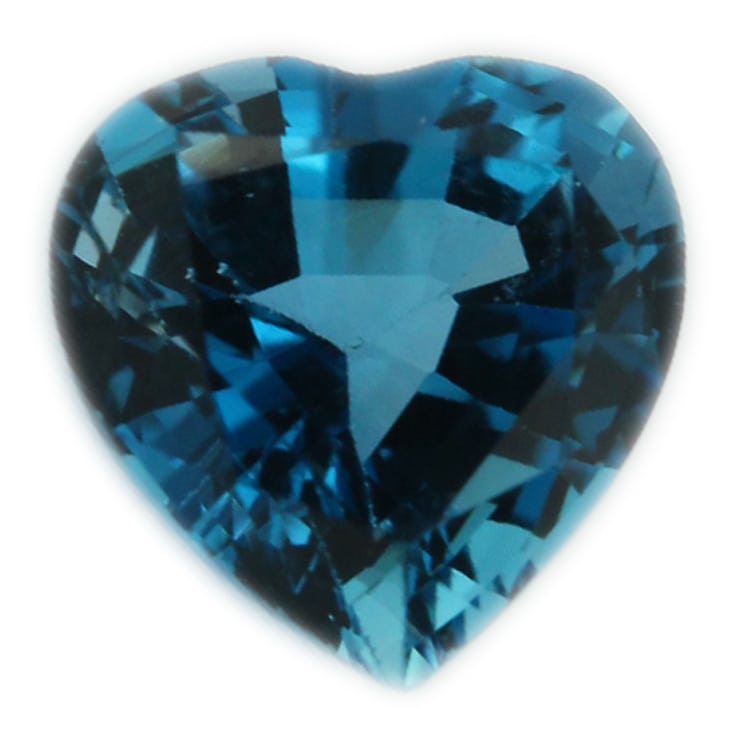 Loose Heart Shape Genuine Natural Blue Zircon Gemstone Semi Precious ...