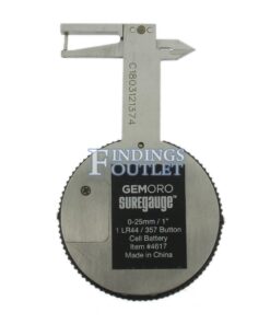 GemOro Gemstone Millimeter Gauge Back