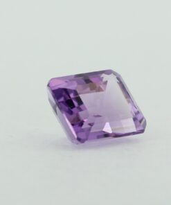 Loose Emerald Cut Genuine Natural Amethyst Gemstone Semi Precious February Birthstone Side B