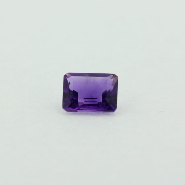 Loose Emerald Cut Genuine Natural Amethyst Gemstone Semi Precious February Birthstone Front D