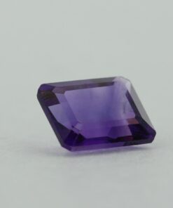 Loose Emerald Cut Genuine Natural Amethyst Gemstone Semi Precious February Birthstone Side D