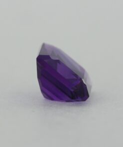 Loose Emerald Cut Genuine Natural Amethyst Gemstone Semi Precious February Birthstone Back D