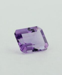 Loose Emerald Cut Genuine Natural Amethyst Gemstone Semi Precious February Birthstone Side L