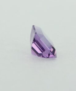 Loose Emerald Cut Genuine Natural Amethyst Gemstone Semi Precious February Birthstone Back L