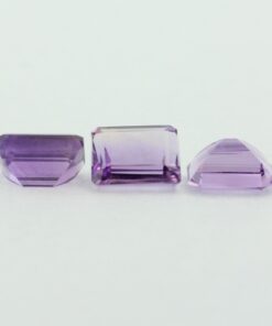 Loose Emerald Cut Genuine Natural Amethyst Gemstone Semi Precious February Birthstone Group L