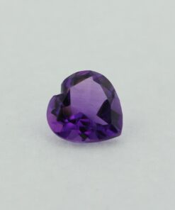 Loose Heart Shape Genuine Natural Amethyst Gemstone Semi Precious February Birthstone Front S