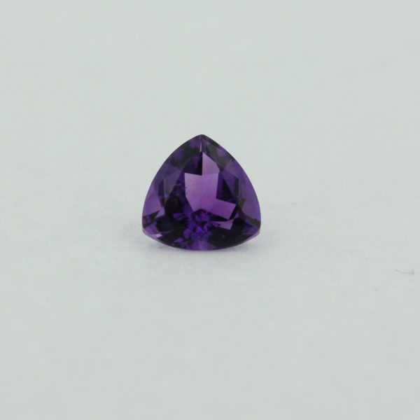 Loose Trillion Cut Genuine Natural Amethyst Gemstone Semi Precious February Birthstone Front S