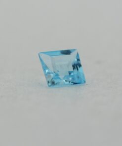 Loose Princess Cut Genuine Natural Blue Topaz Gemstone Semi Precious November Birthstone Side S